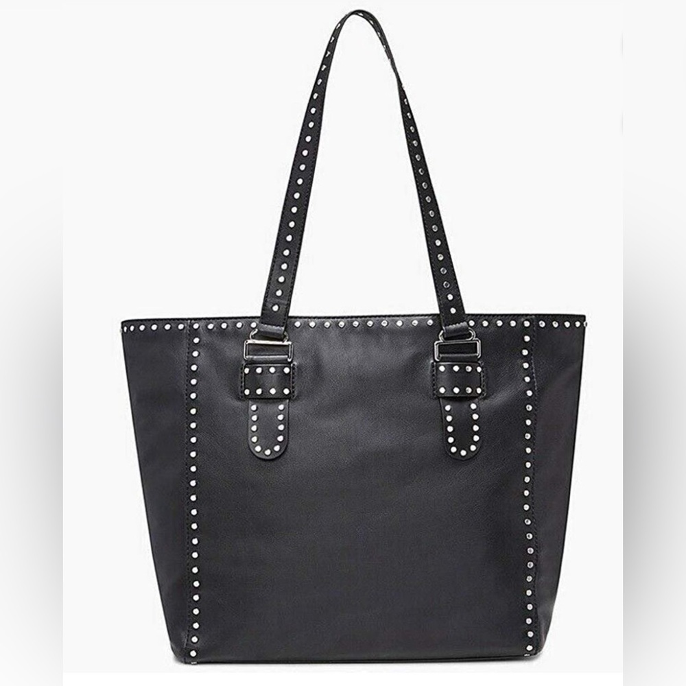 Rebecca Minkoff Midnighter  Large Leather Studded Shoulder Bag, NWT, $395